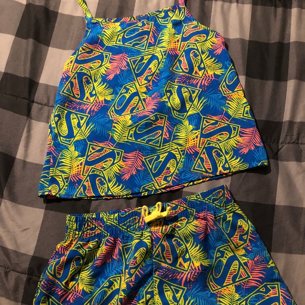 Girls Superman Summer Pjs